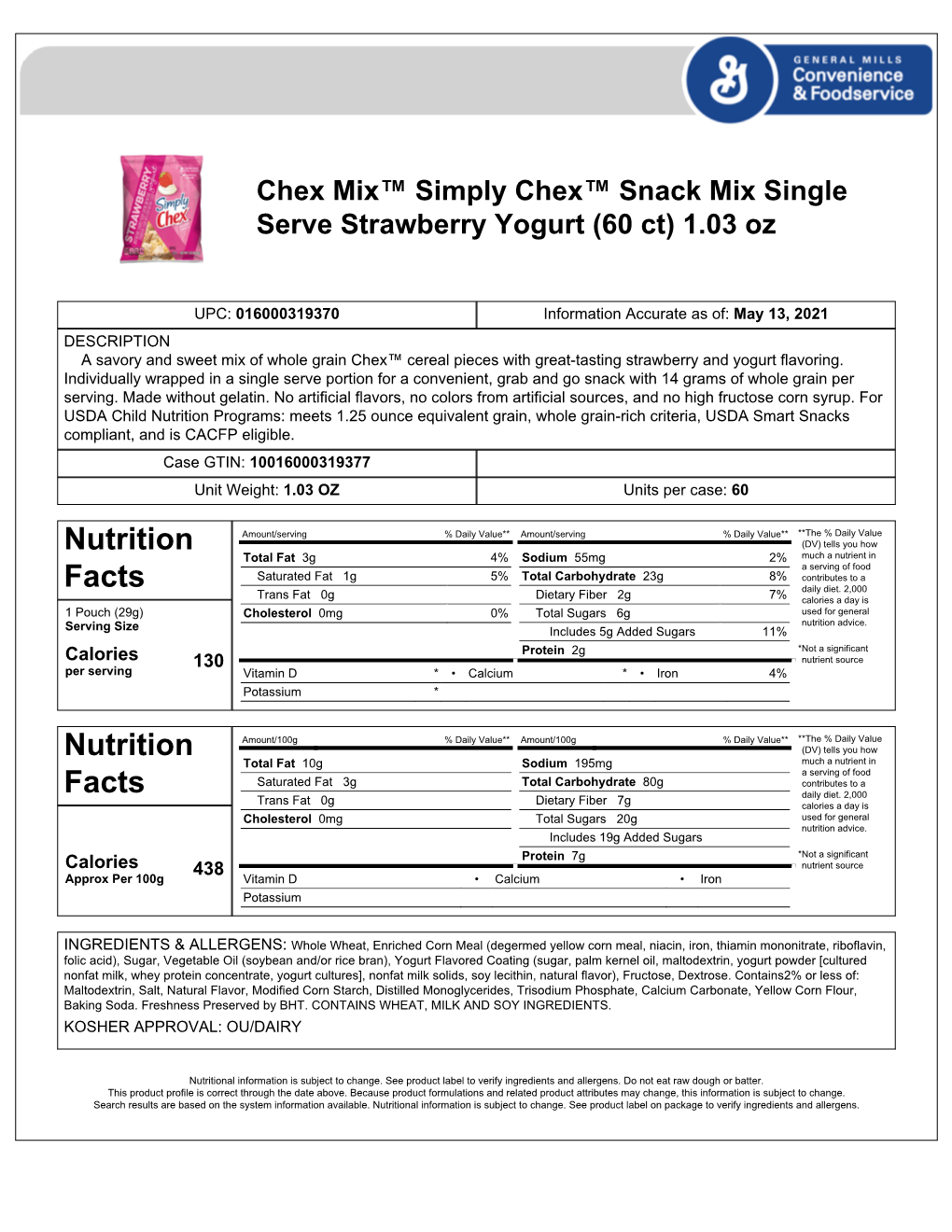 G Mills Simply Chex Straw Yogurt 10152.Pdf