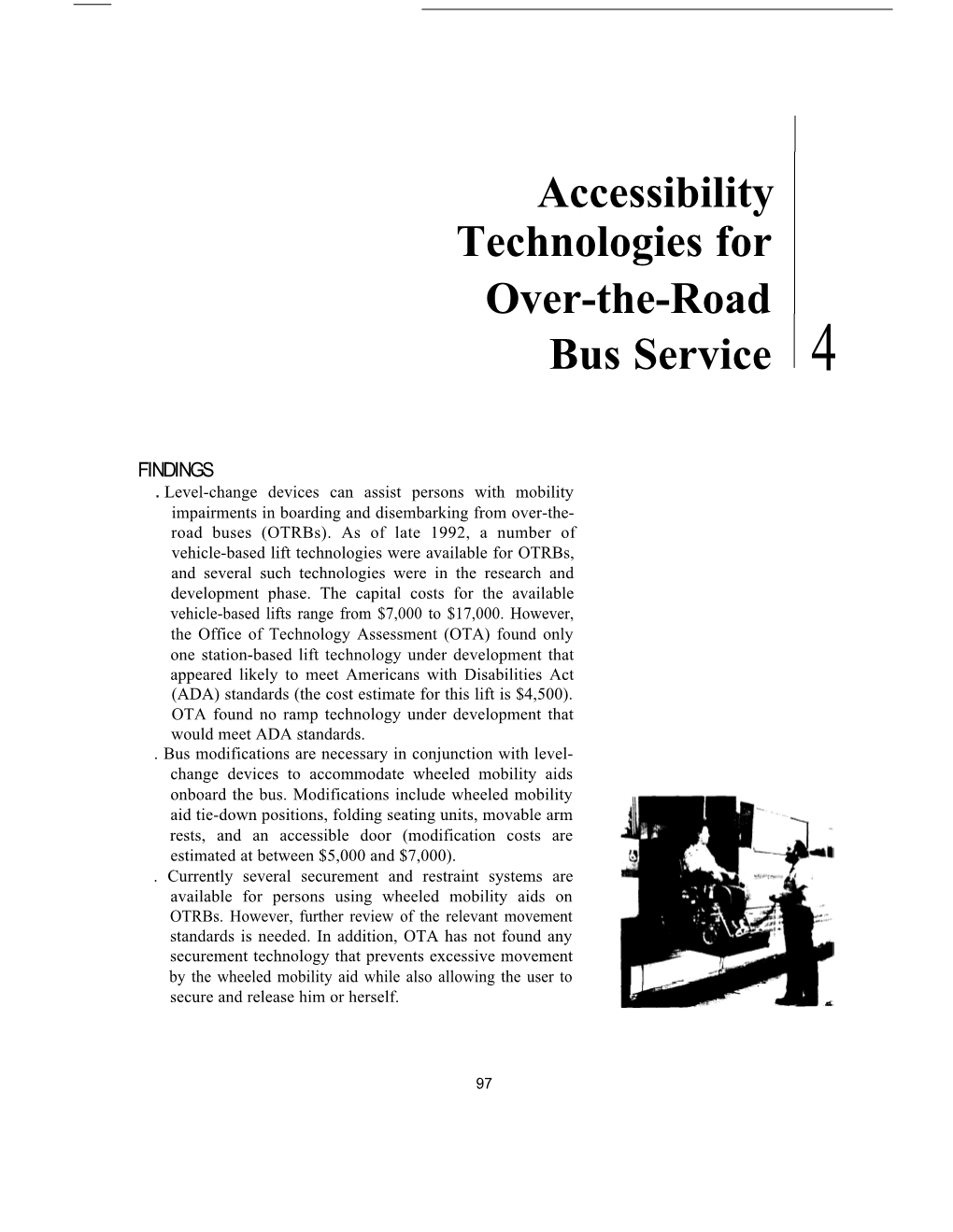 Access to Over-The-Road Buses for Persons with Disabilities