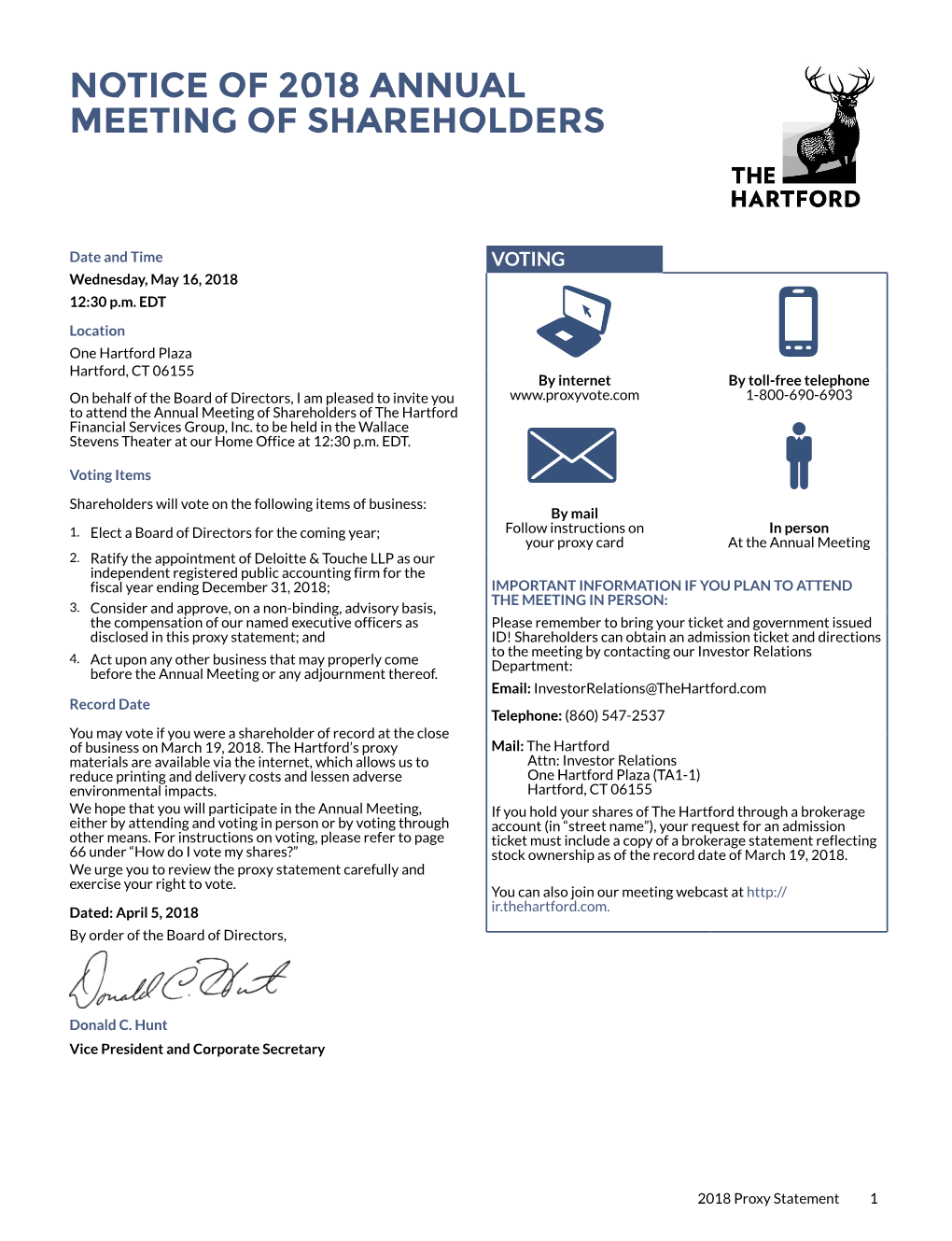 Proxy Statement; and ID! Shareholders Can Obtain an Admission Ticket and Directions to the Meeting by Contacting Our Investor Relations 4