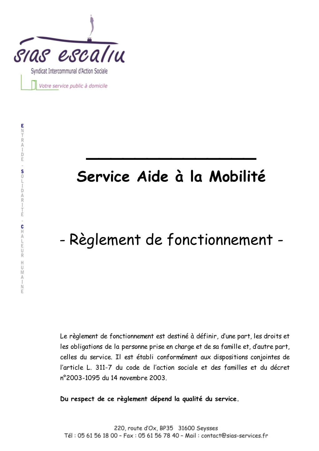 Service Aide À La Mobilité