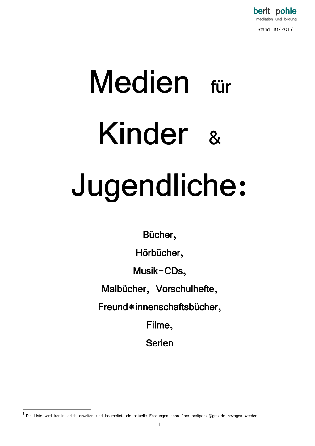 Medien Für Kinder & Jugendliche