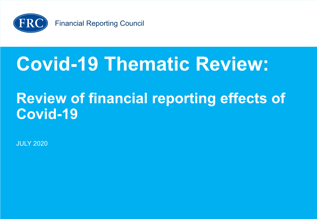 Covid-19 Thematic Review