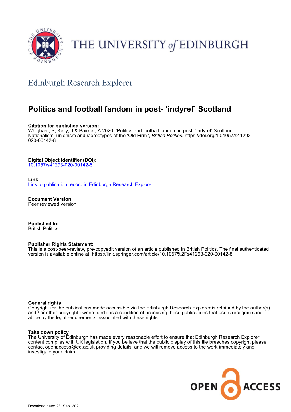 Edinburgh Research Explorer