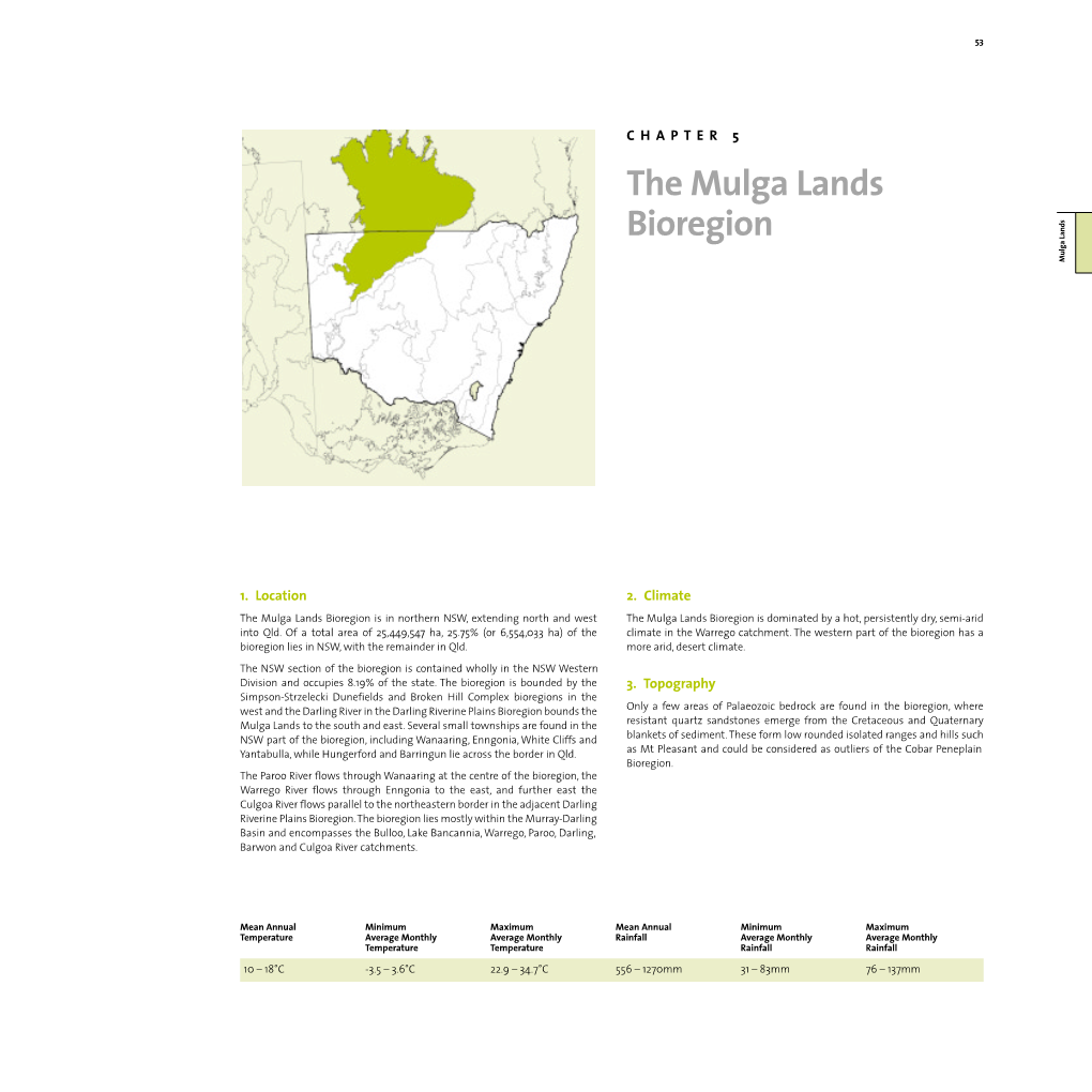 Mulga Lands Bioregion Chapter Of