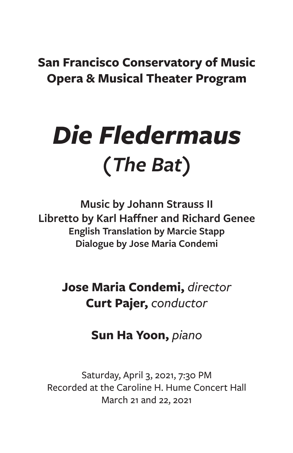 Die Fledermaus (The Bat)