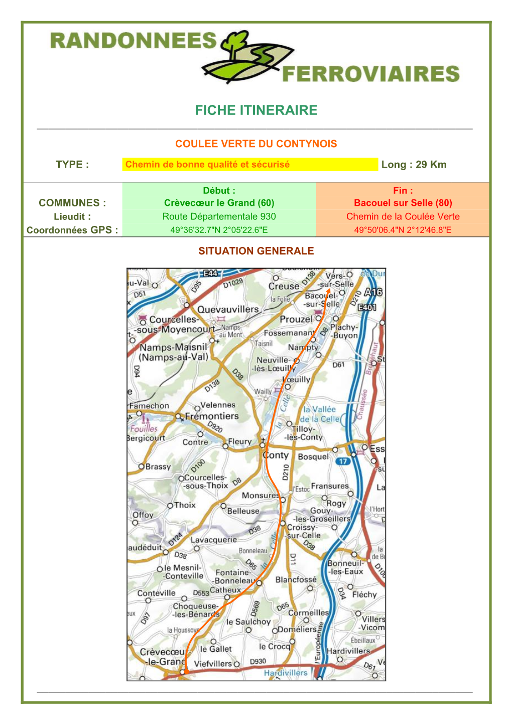 Fiche Itineraire ______