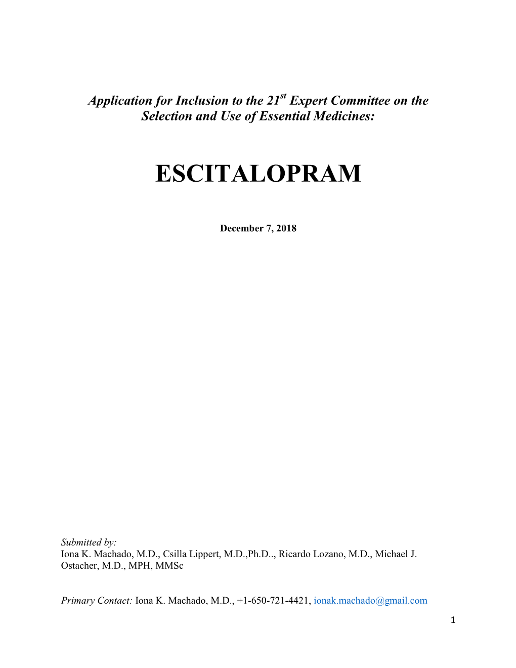 Escitalopram