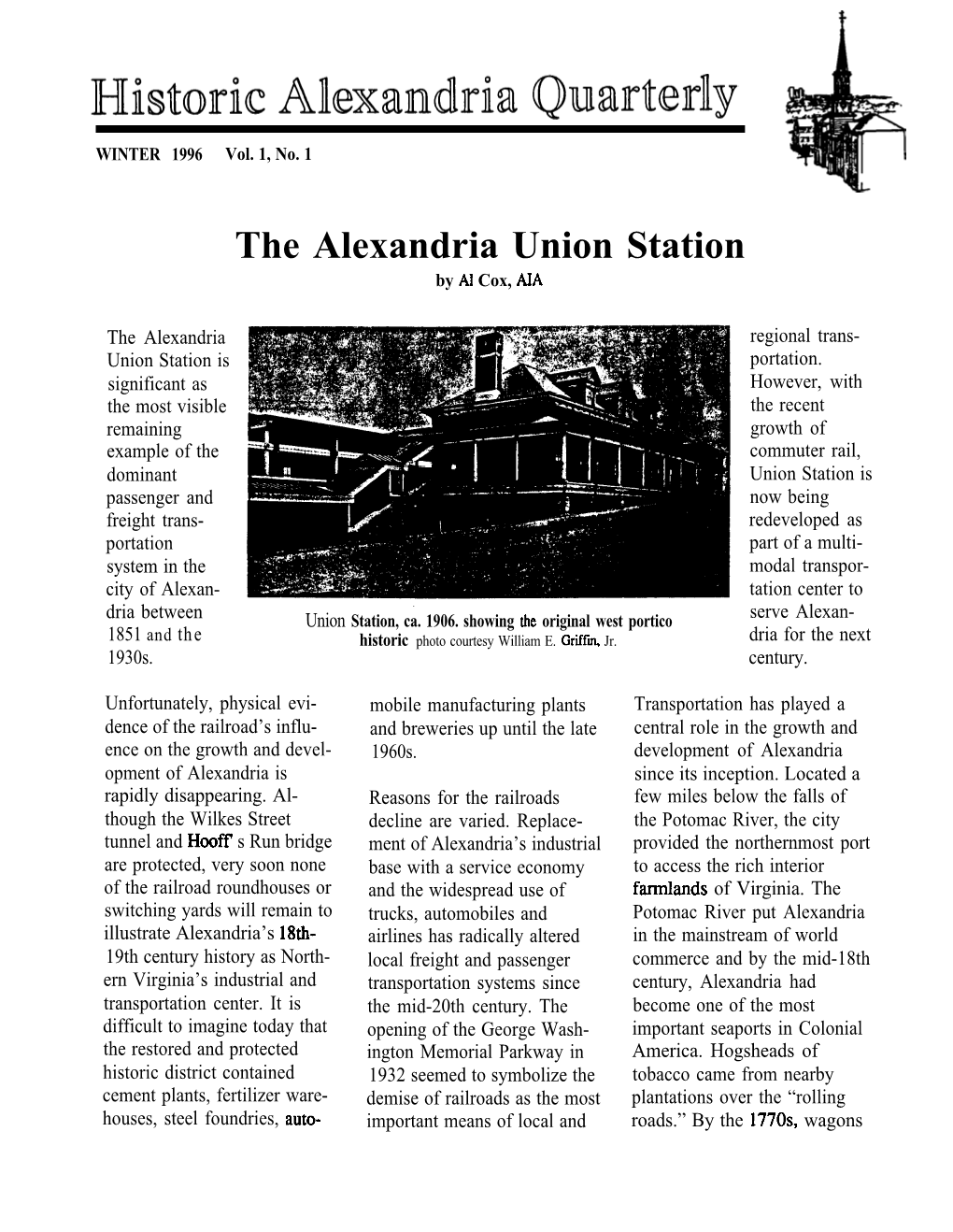 The Alexandria Union Station by Al Cox, Ala
