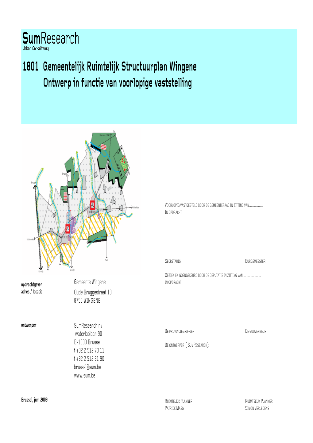 1801 Gemeentelijk Ruimtelijk Structuurplan Wingene Ontwerp in Functie Van Voorlopige Vaststelling
