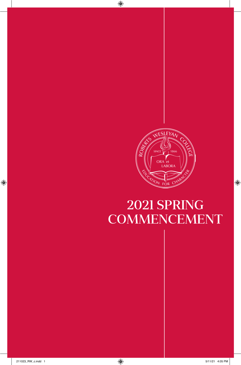 Spring 2021 Commencement Program