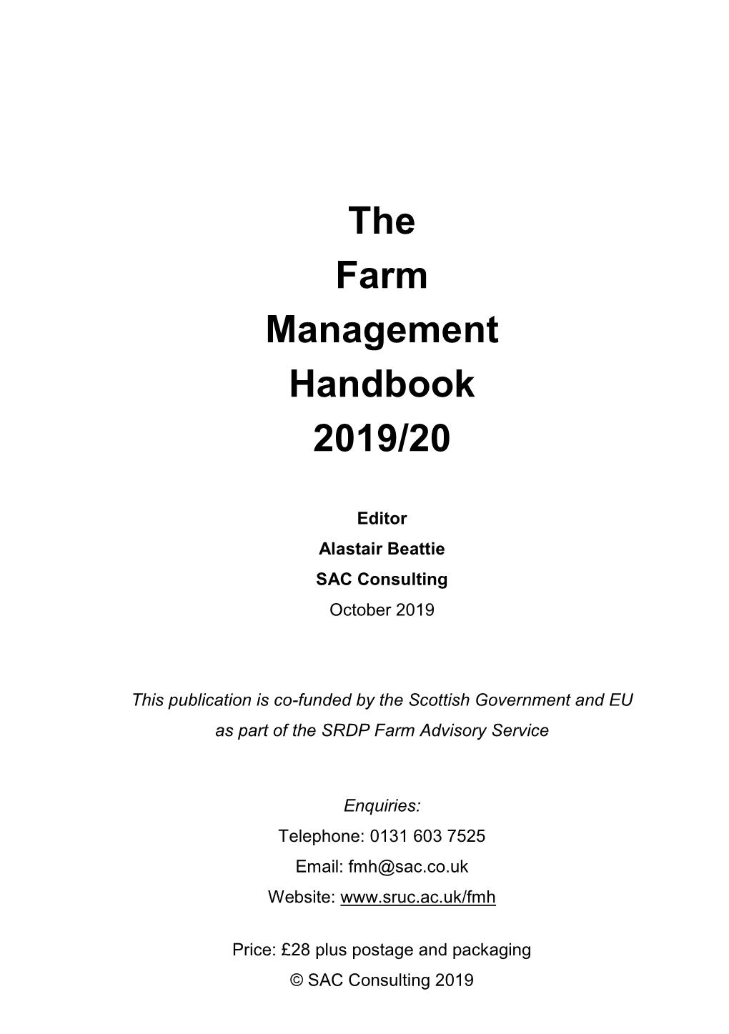 Farm Management Handbook 2019/20