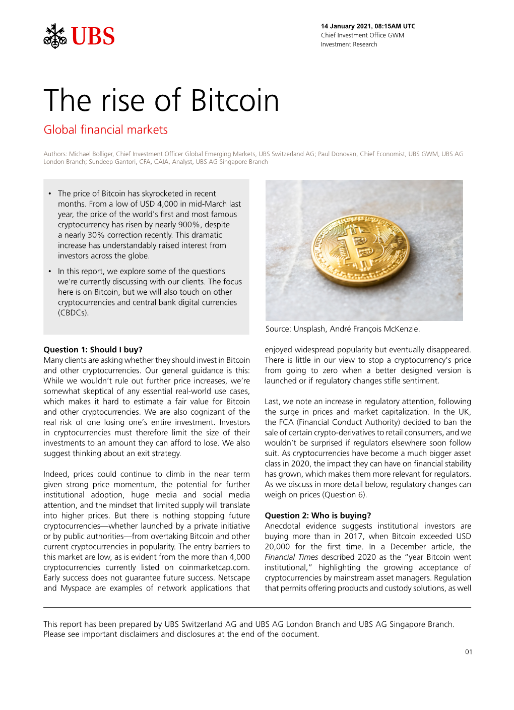 The Rise of Bitcoin Global Financial Markets