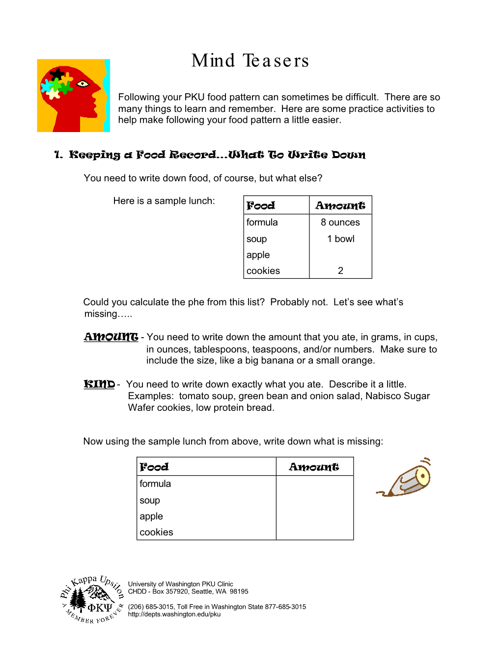 Mind Teasers Worksheet