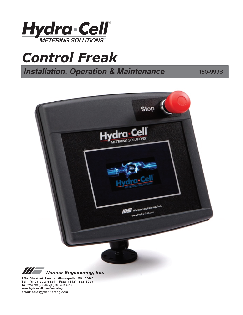 Control Freak Installation, Operation & Maintenance 150-999B