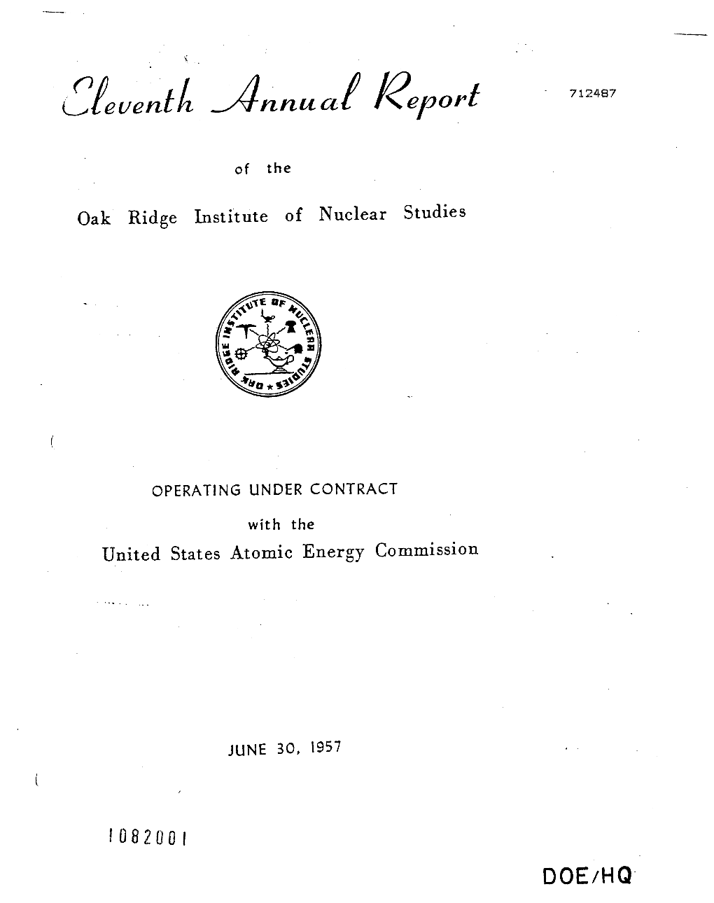 United States Atomic Energy Commission I