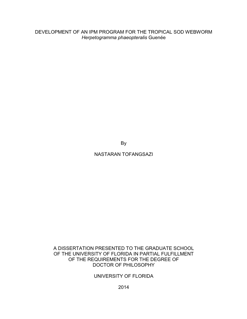 University of Florida Thesis Or Dissertation Formatting