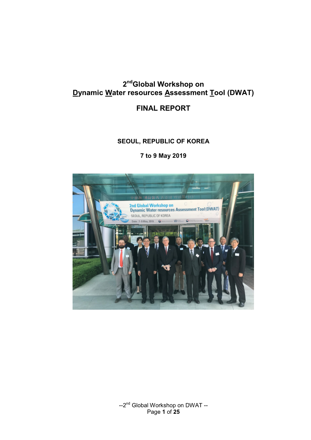 Report 2Nd DWAT Workshop