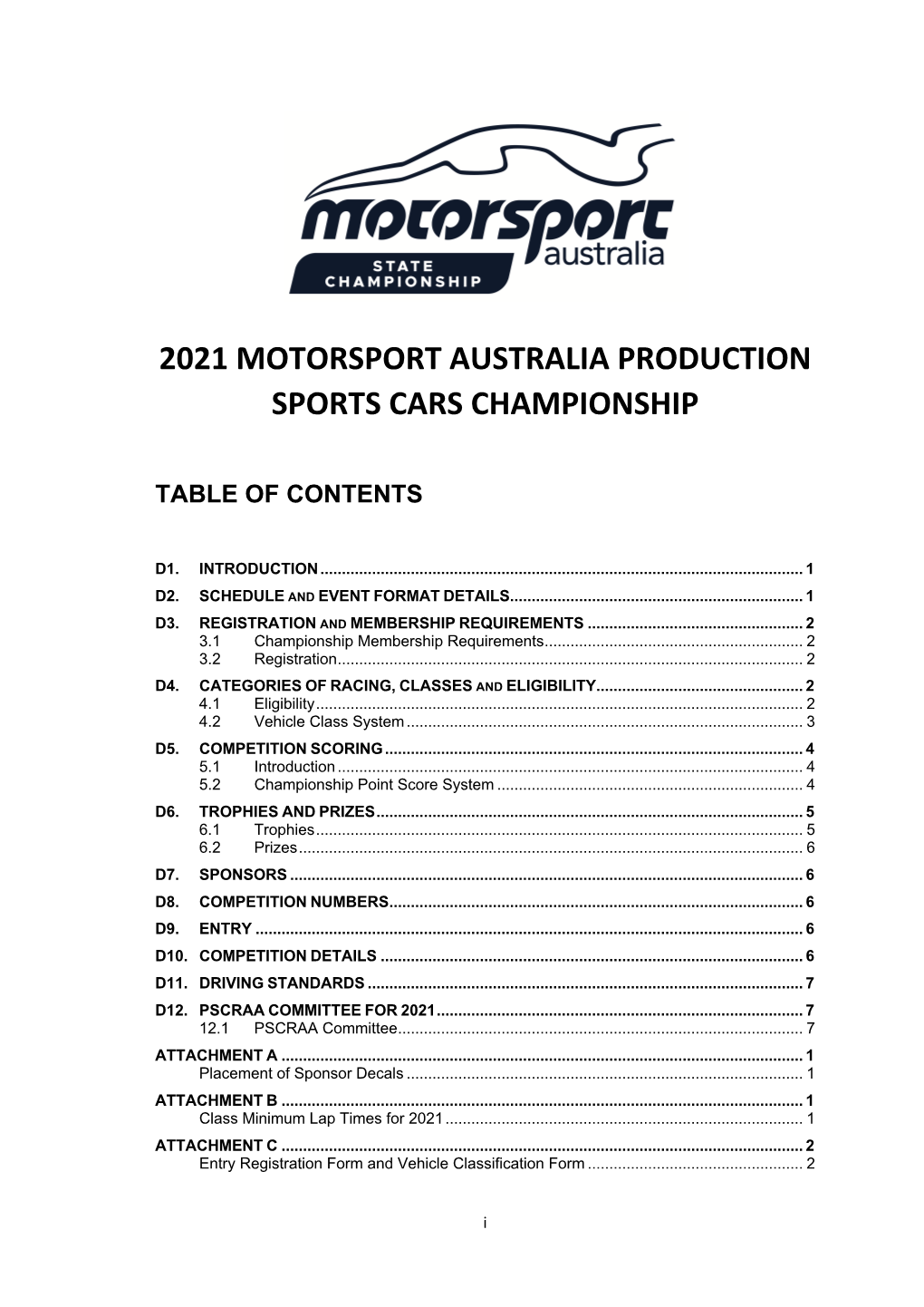 2021 Motorsport Australia Production Sports Cars Championship