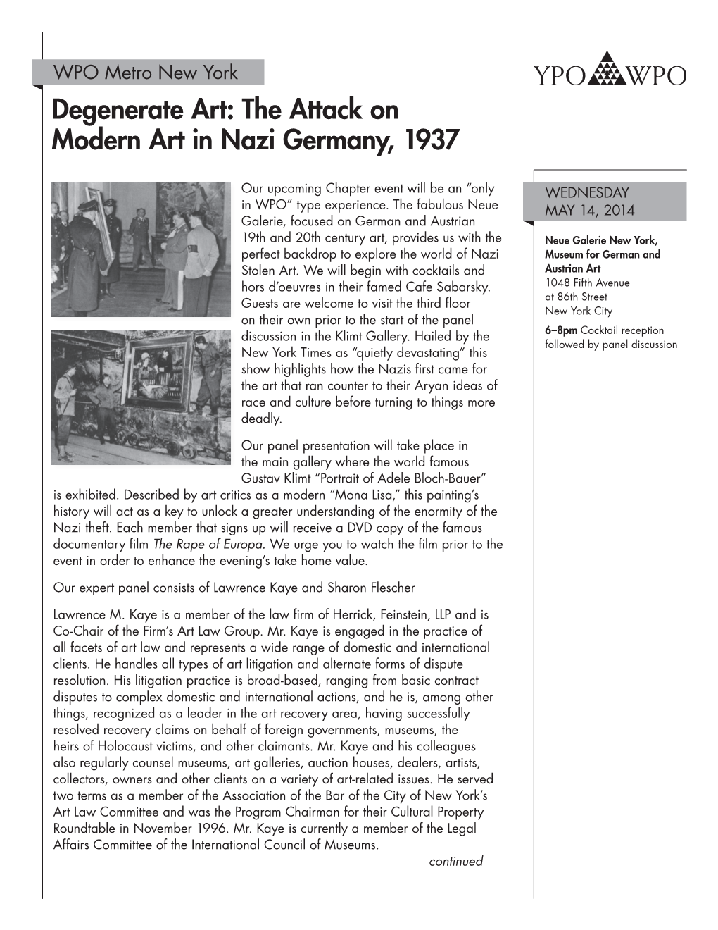 Degenerate Art: the Attack on Modern Art in Nazi Germany, 1937