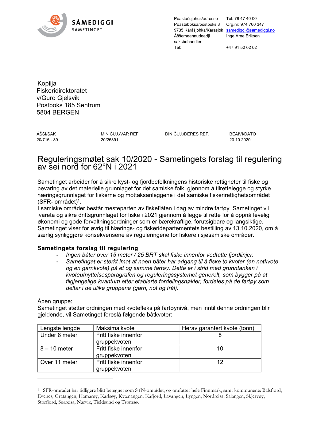 Sei Nord for 62°N I 2021