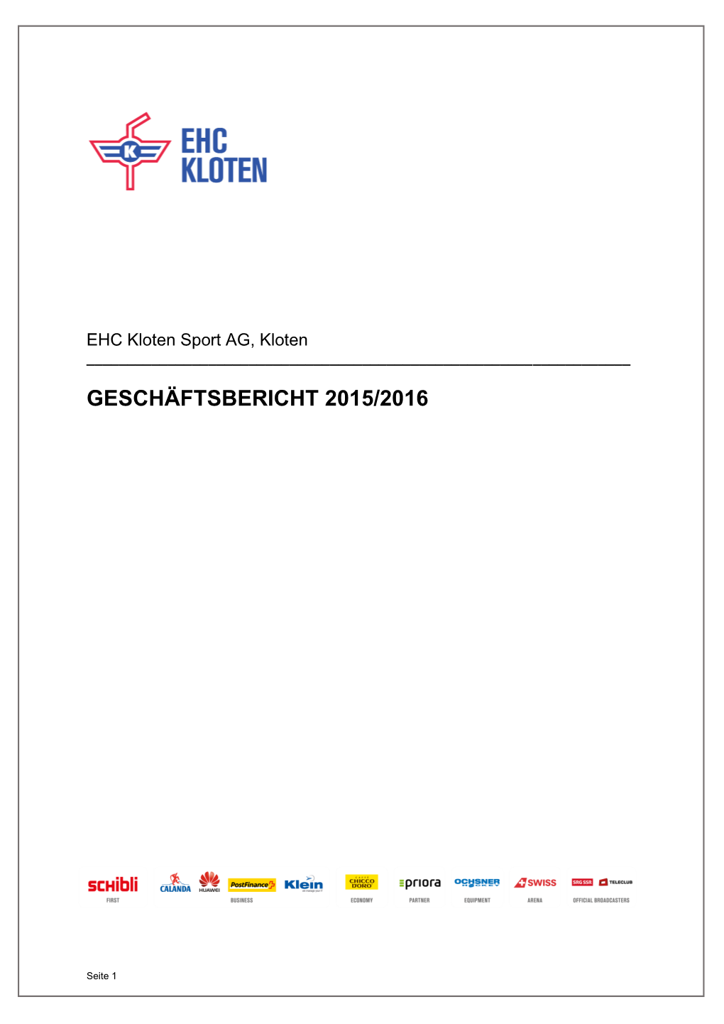 Geschäftsbericht 2015/2016