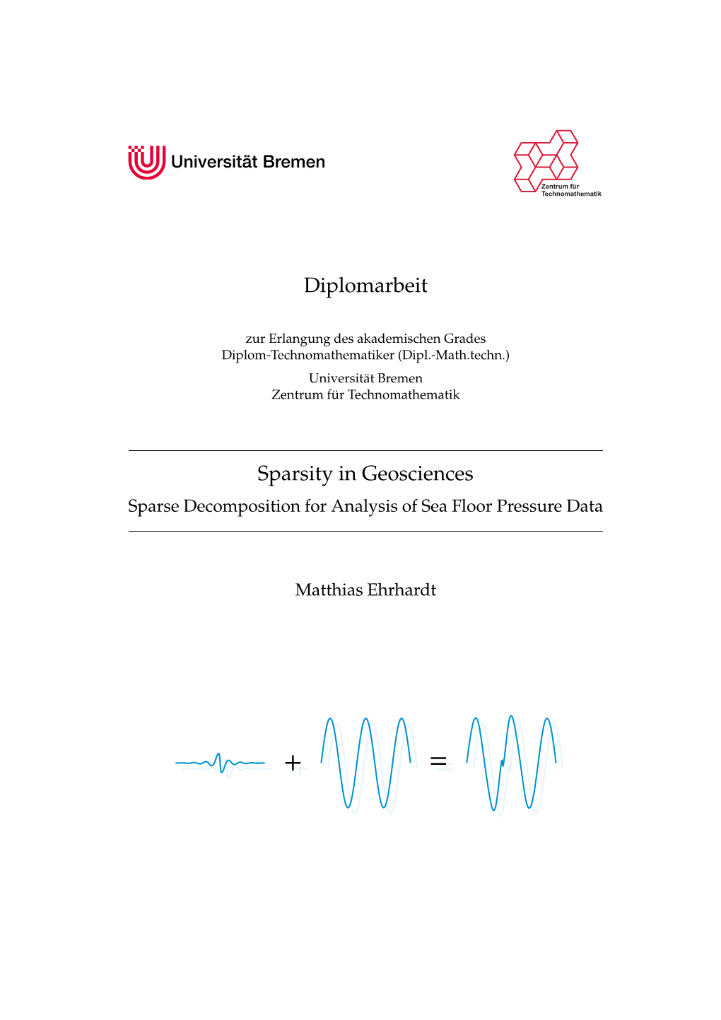 Sparsity in Geosciences Sparse Decomposition for Analysis of Sea Floor Pressure Data