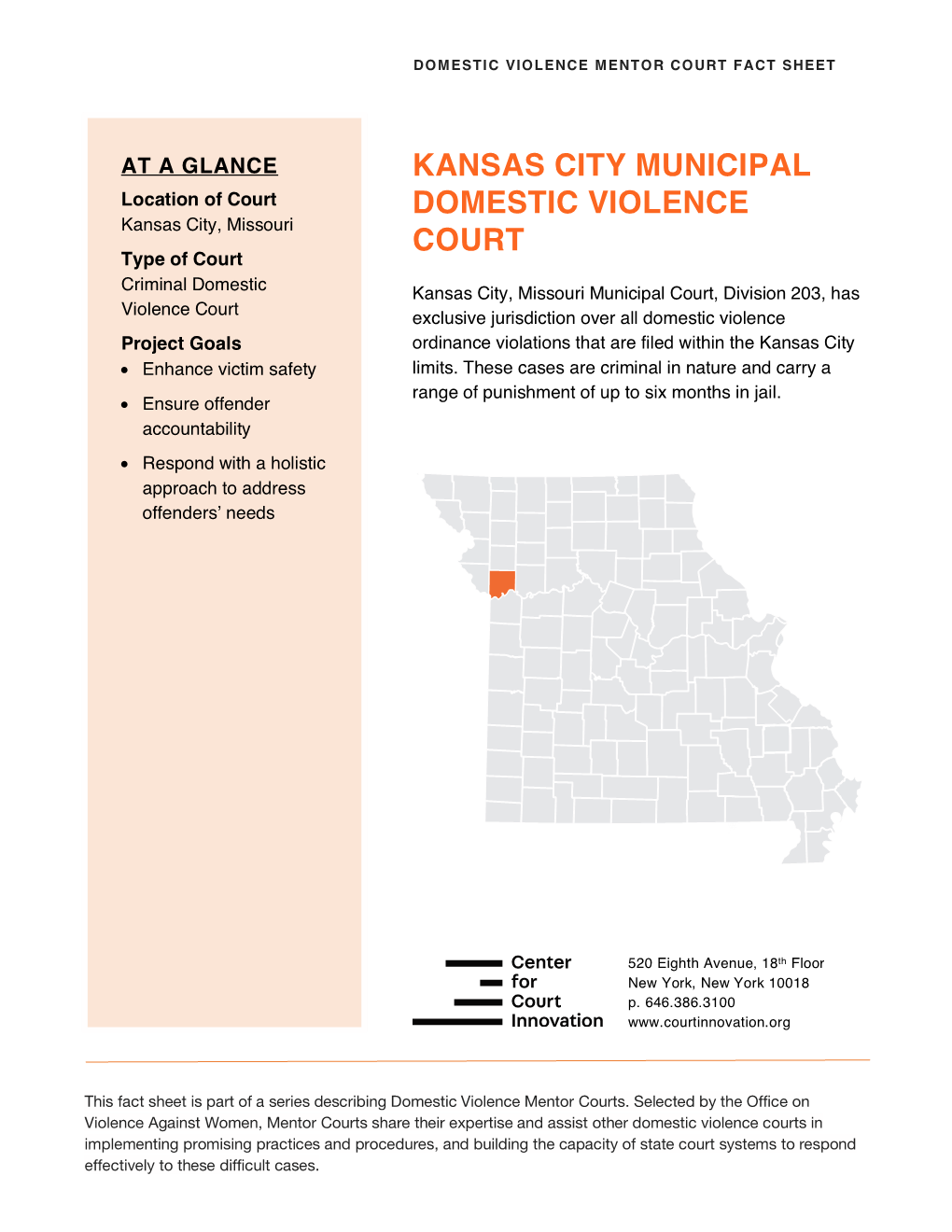 Kansas City Municipal Domestic Violence Court