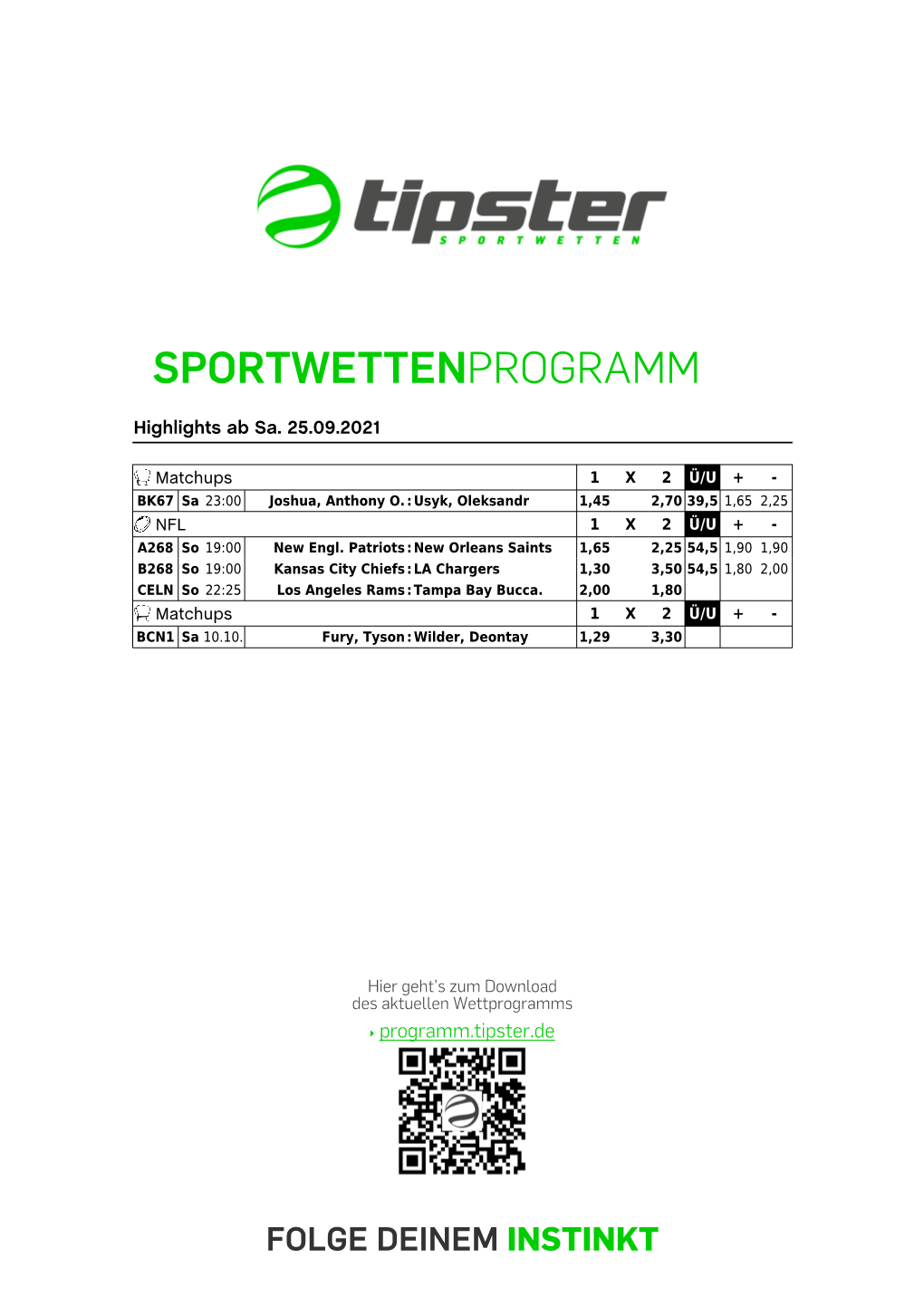 Sportwettenprogramm