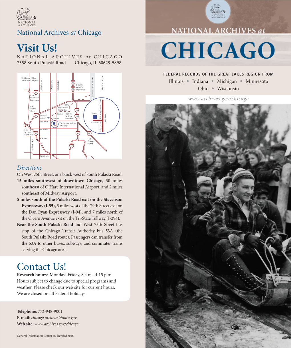 National Archives at Chicago General Information Leaflet 48