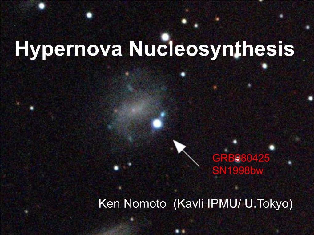 Hypernova Nucleosynthesis