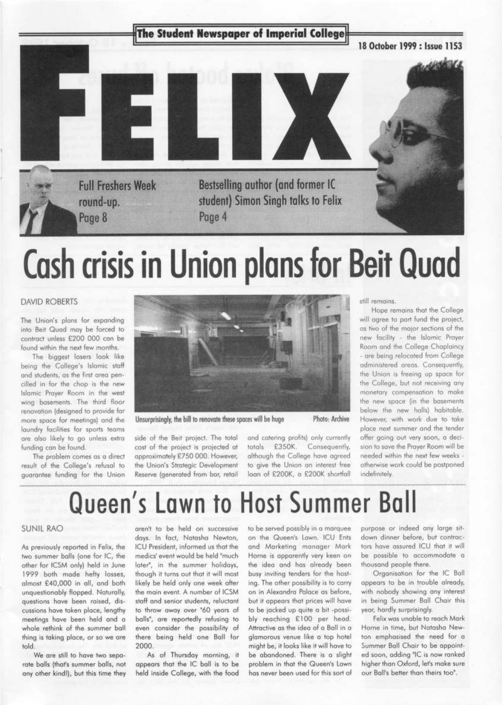 Felix Issue 1131, 1999