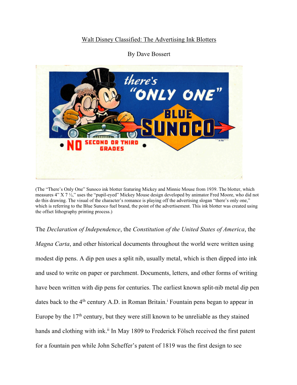 Walt Disney Classified: the Advertising Ink Blotters by Dave Bossert