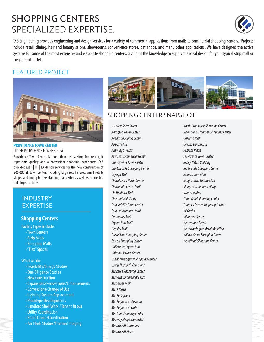 Shopping Centers Specialized Expertise