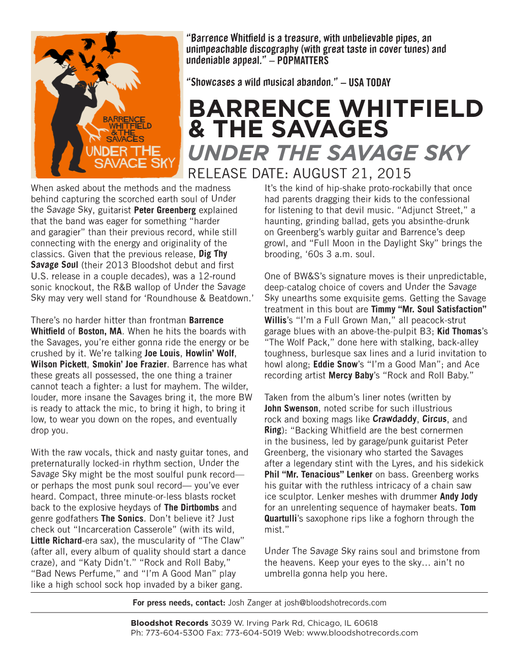 Barrence Whitfield & the Savages