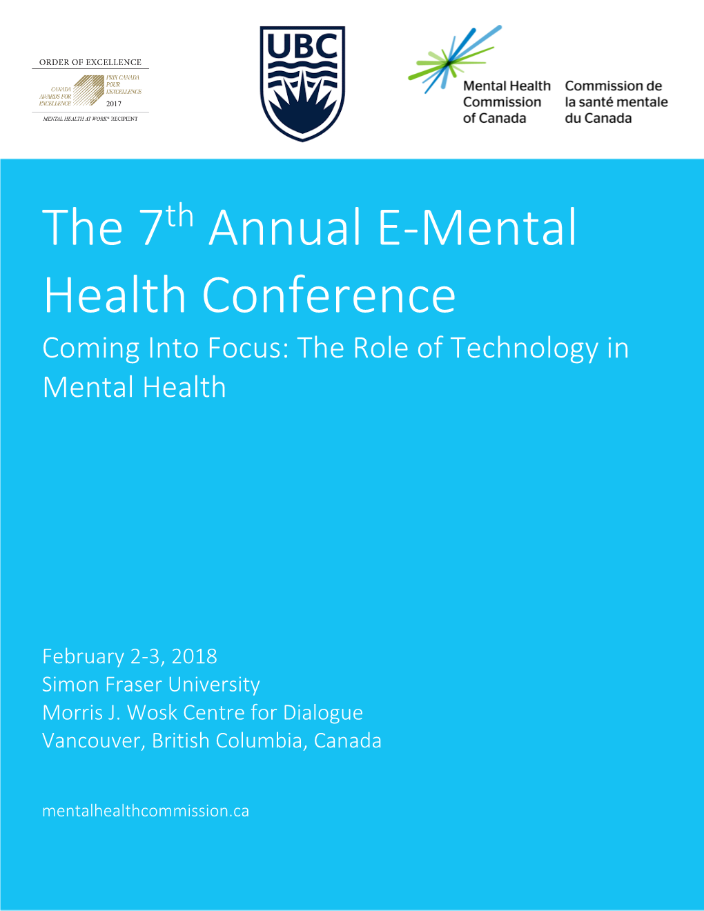 The 7 Annual E-Mental Health Conference