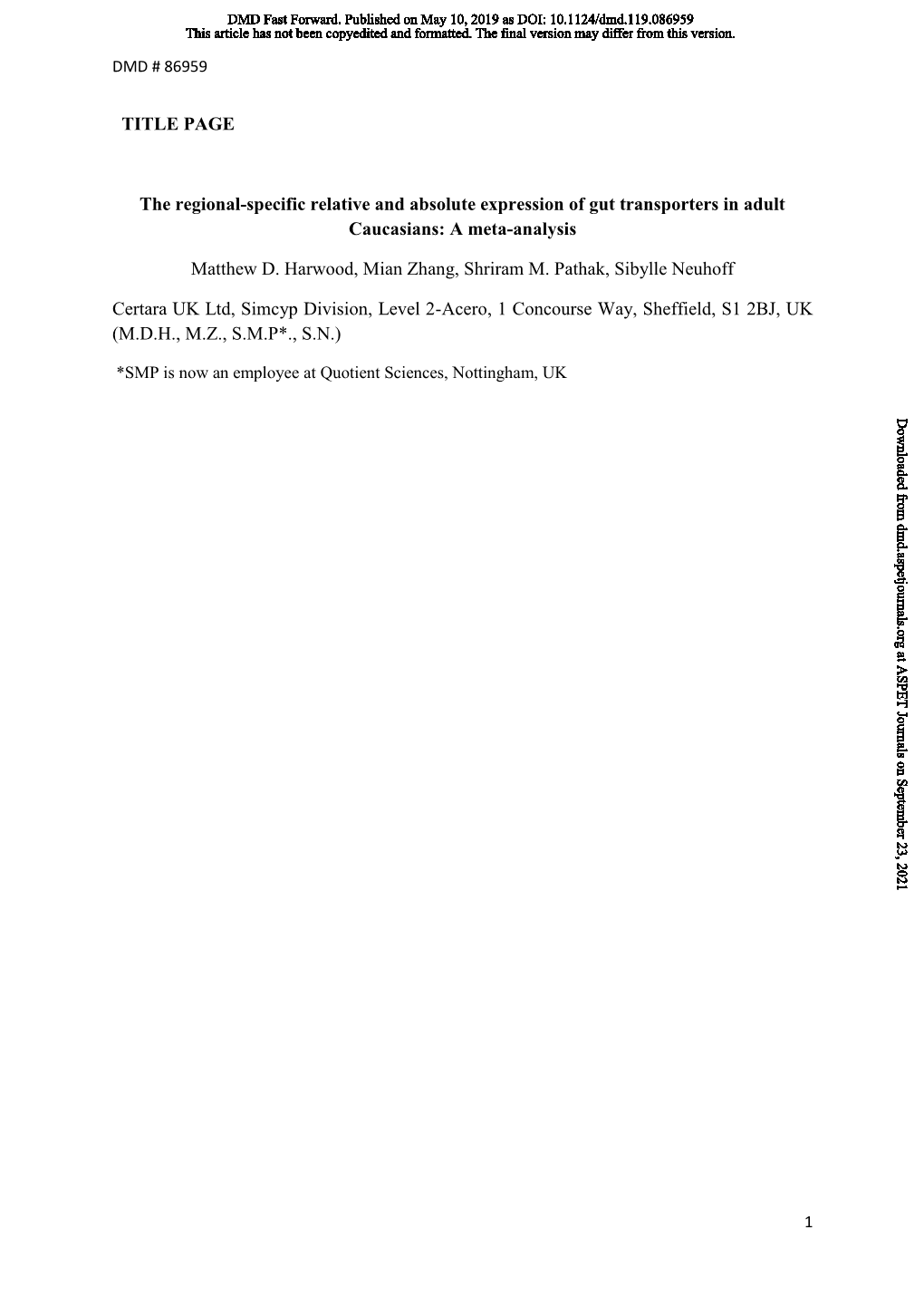 The Regional-Specific Relative and Absolute Expression of Gut Transporters in Adult Caucasians: a Meta-Analysis