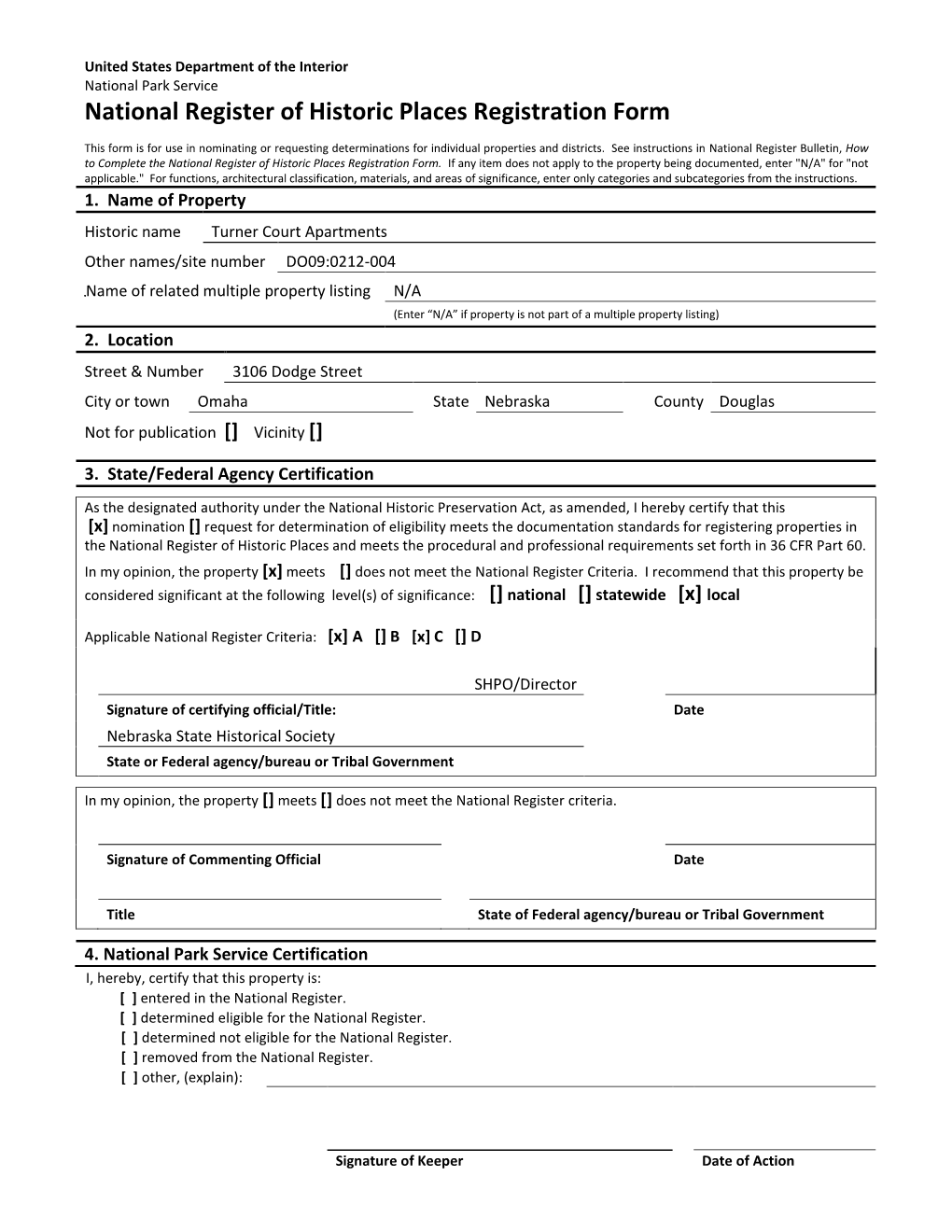 National Register of Historic Places Registration Form