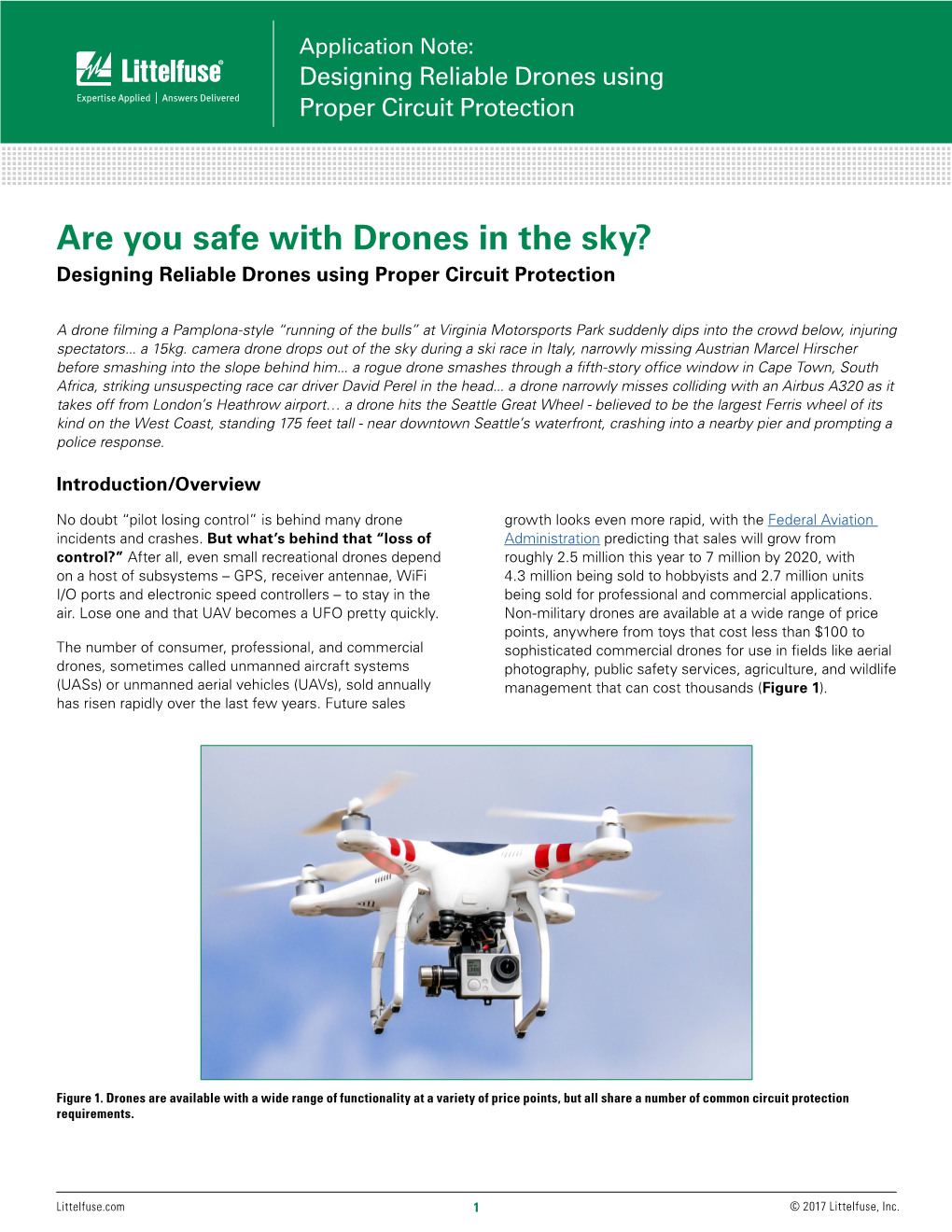 Are You Safe with Drones in the Sky? Designing Reliable Drones Using Proper Circuit Protection