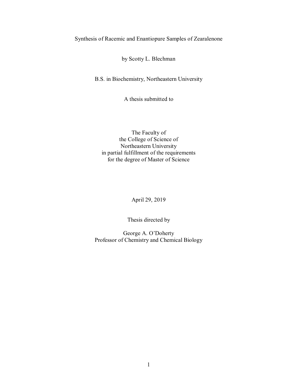 Synthesis of Racemic and Enantiopure Samples of Zearalenone