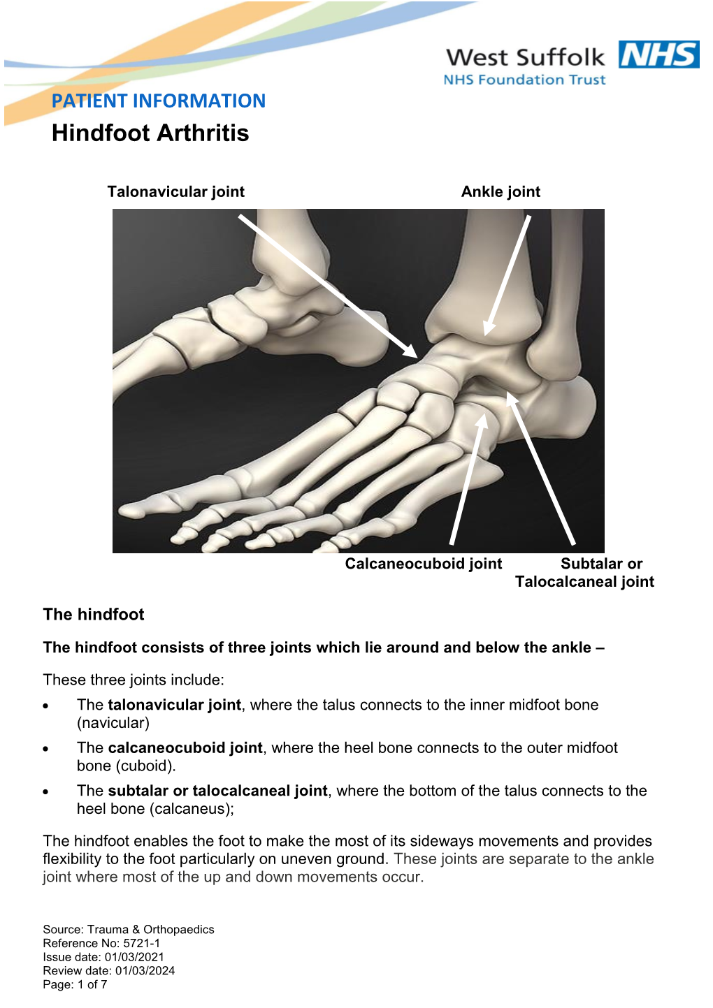 Hind Foot Arthritis