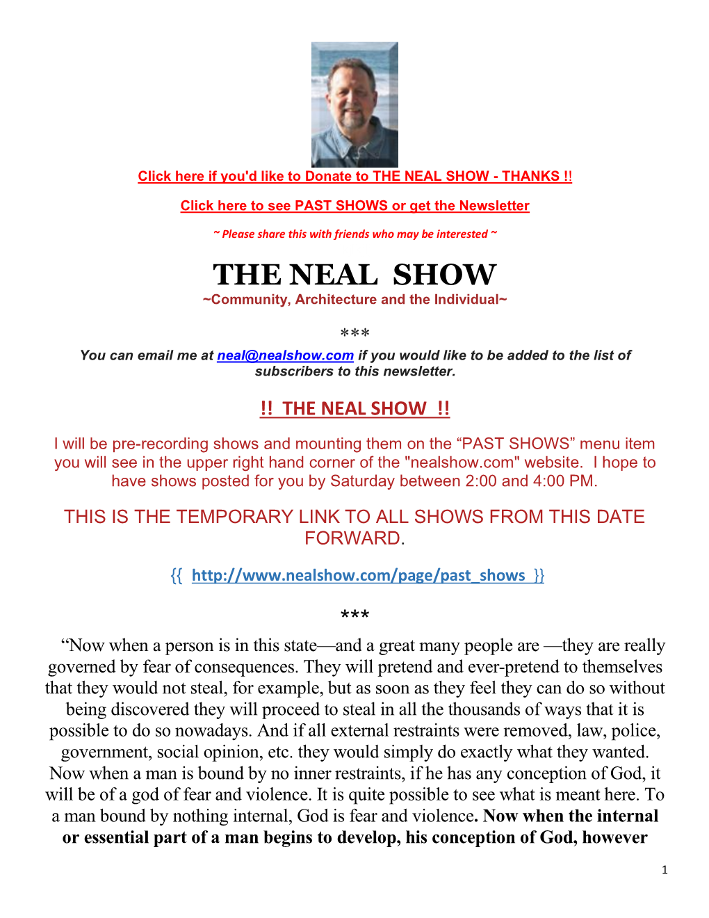 The Neal Show - Thanks !!