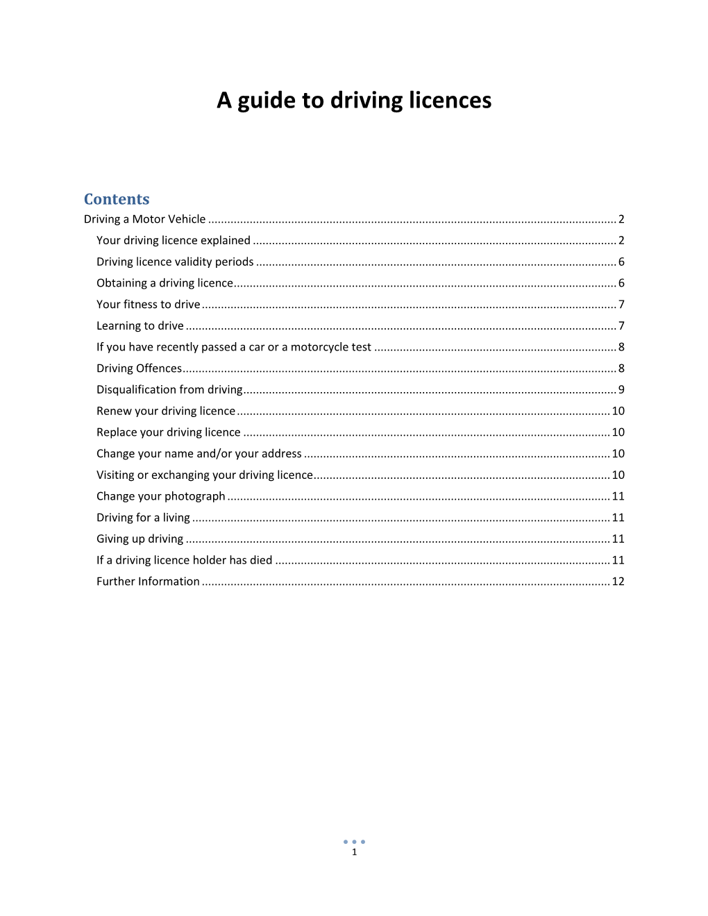 A Guide to Driving Licences