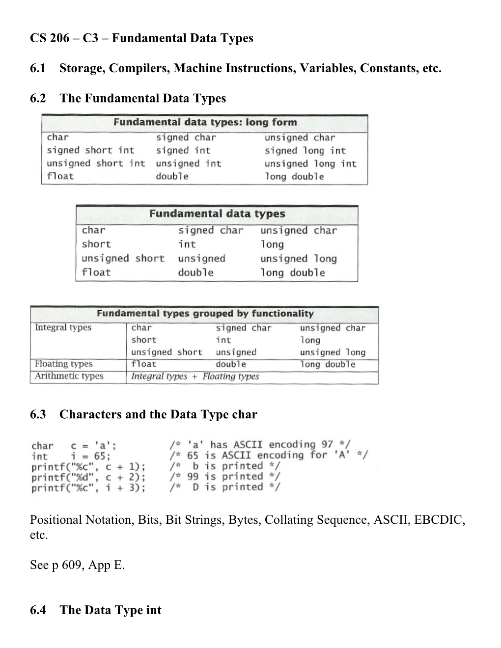 CS 206 C2 Lexical Elements, Operators and the C System s1