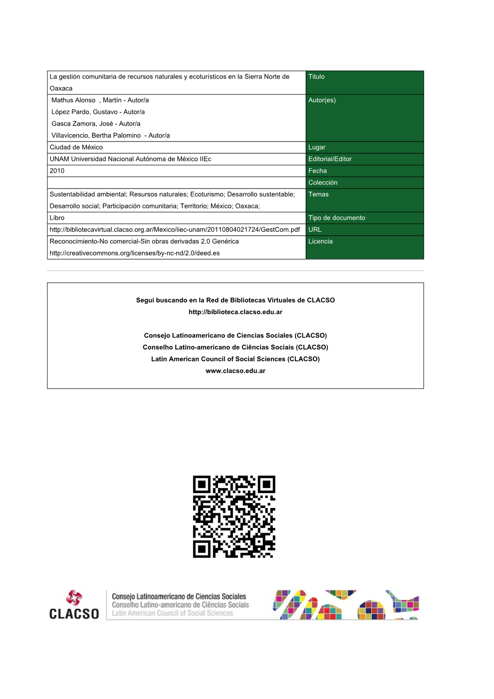 La Gestión Comunitaria De Recursos Naturales Y