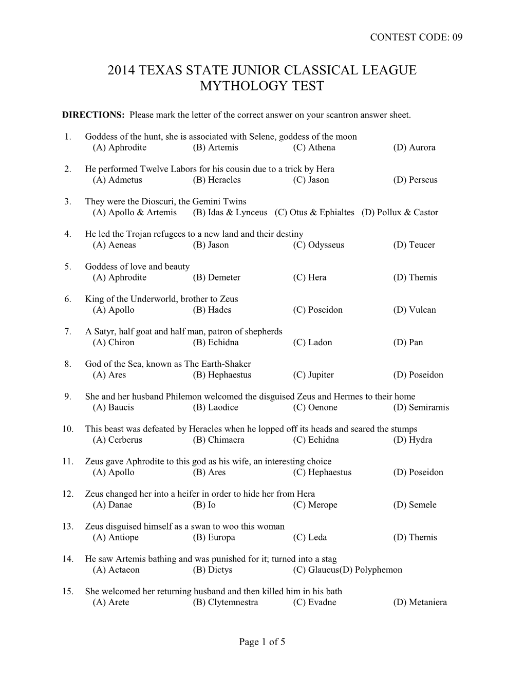 2014 Tsjcl Myth