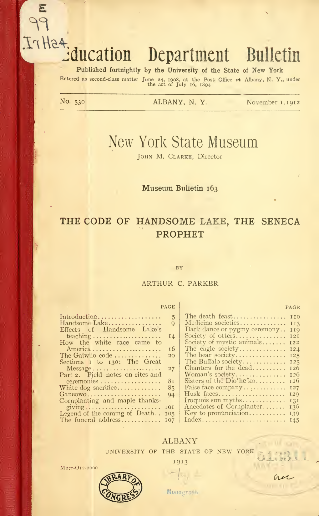 the Code of Handsome Lake, the Seneca Prophet