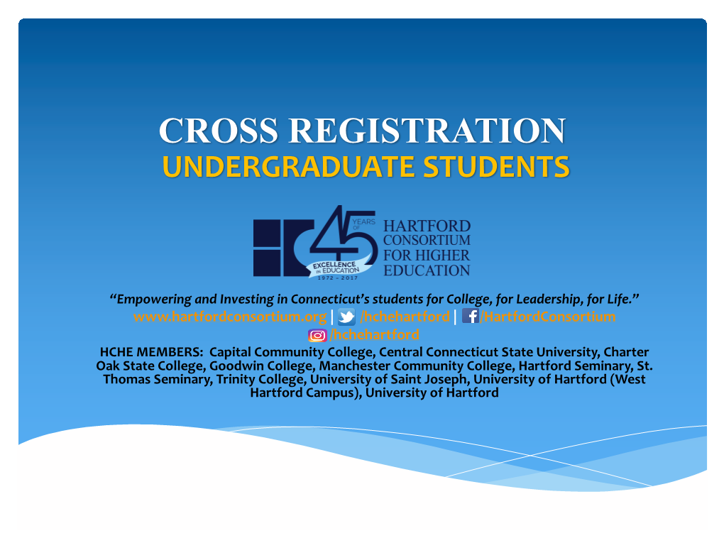2017 2018 Undergraduates Cross Registration