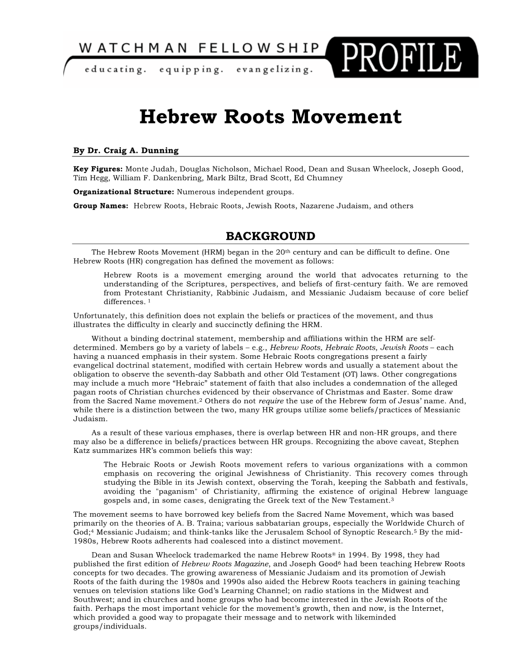 Hebrew Roots Movement