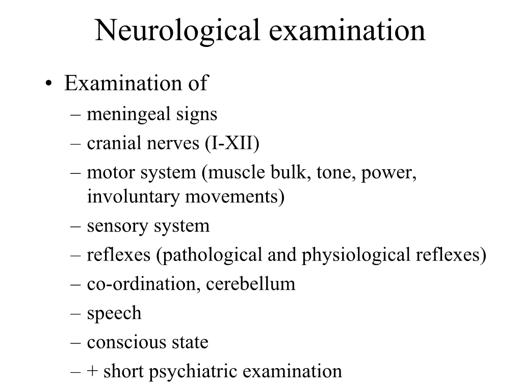 Neurological Examination