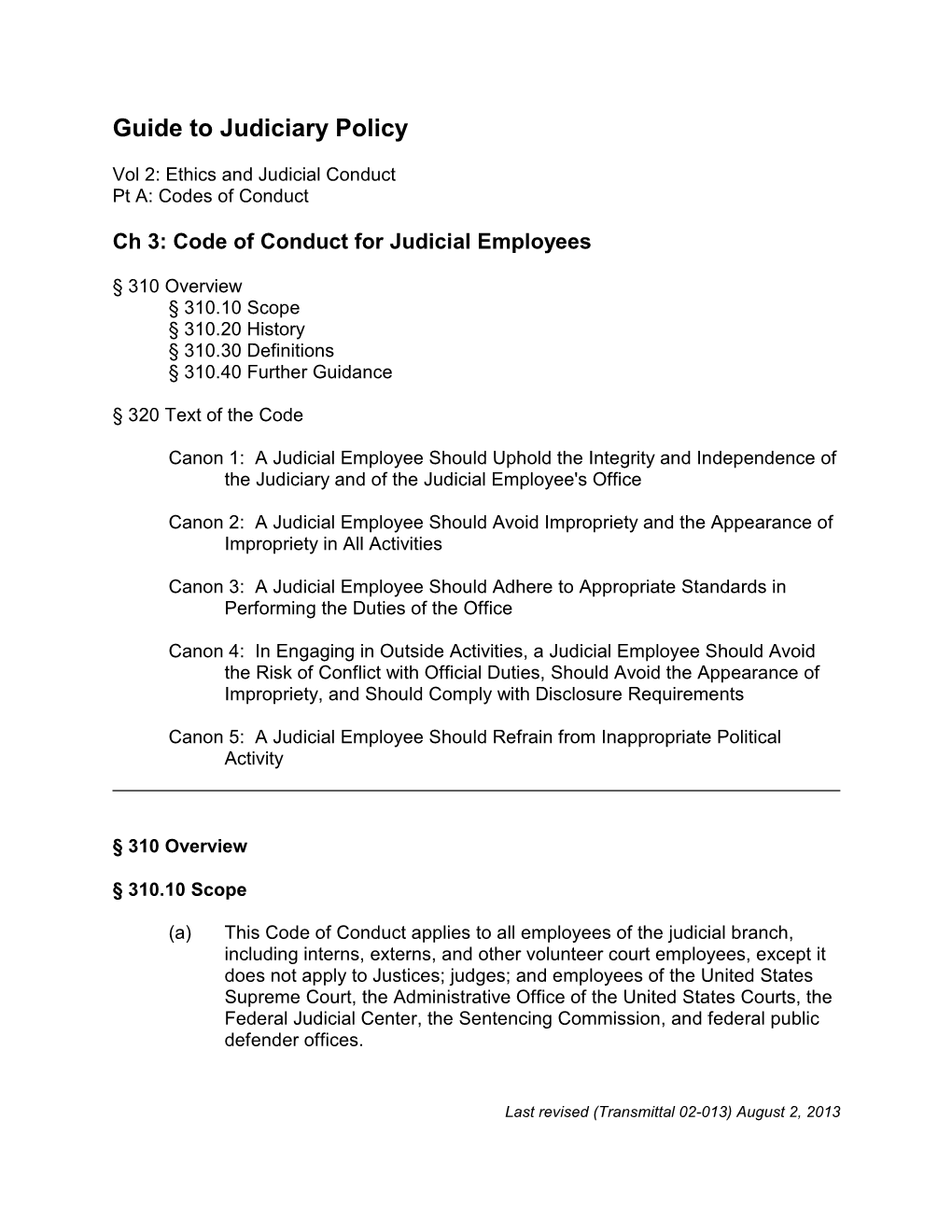 Code of Conduct for Judicial Employees (Guide, Vol. 2A, Ch. 3)